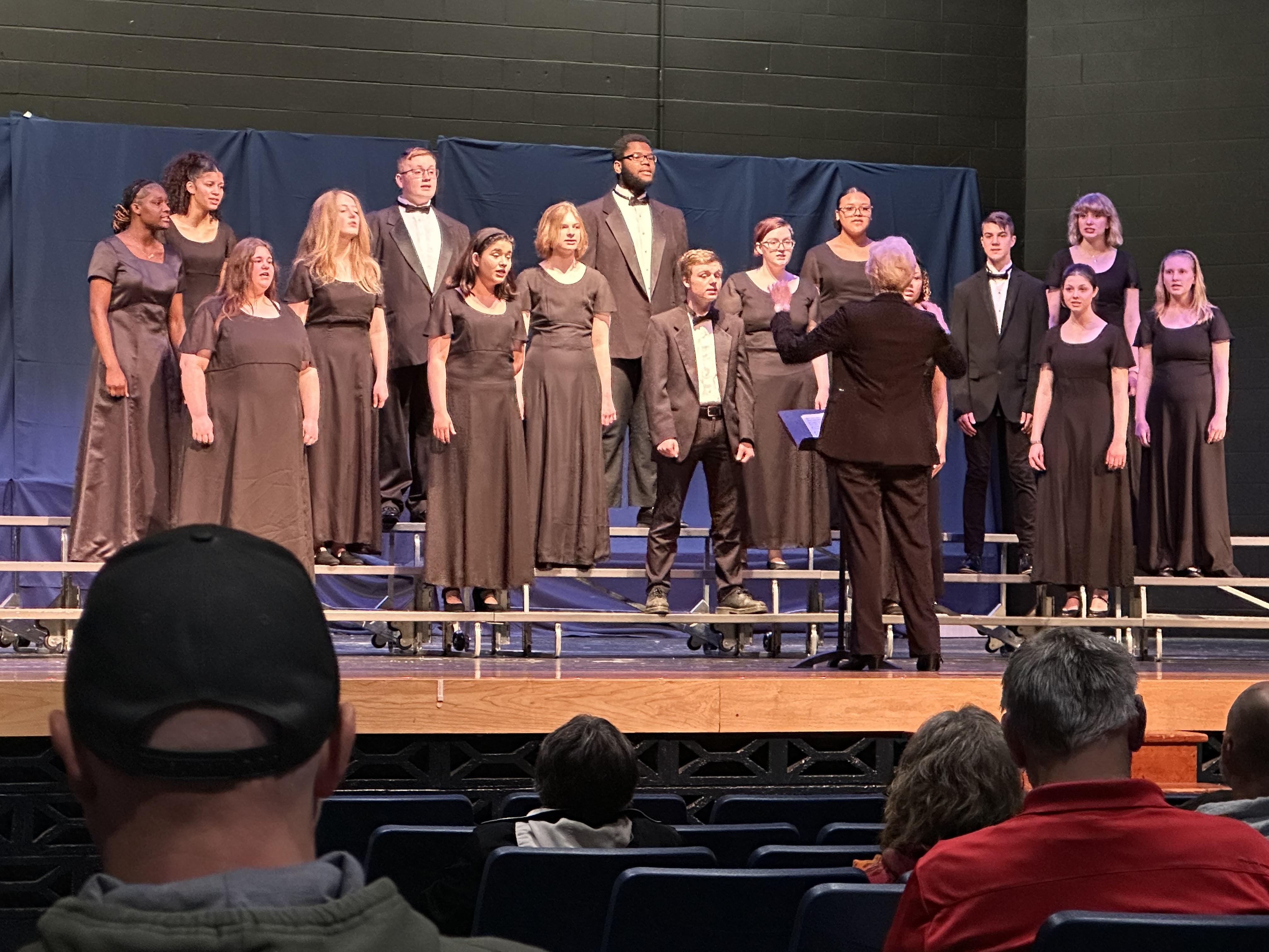 MHS Varsity Choir competes at ISSMA organizational contest in April 2024.